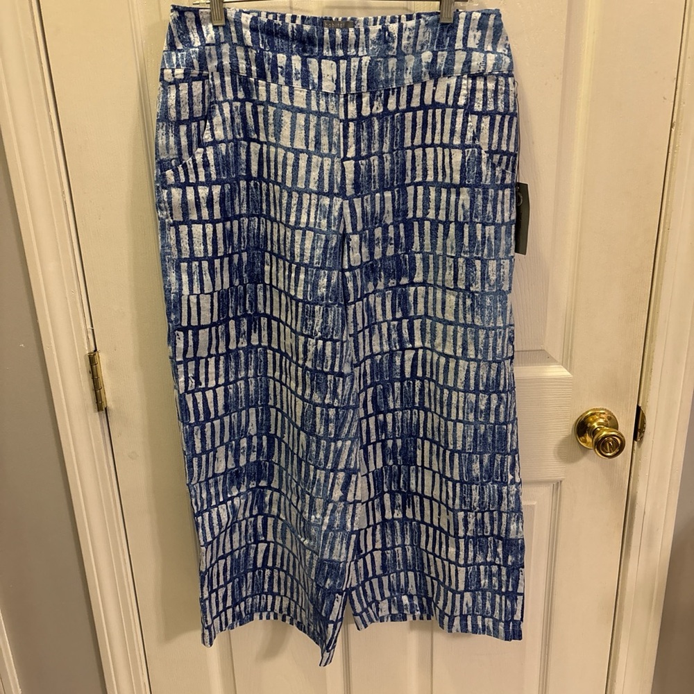 Habitat Blue and White Wide Leg Pants